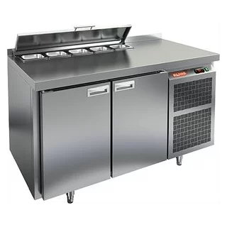SL2-11SN (1/6) БЕЗ КРЫШКИ стол для салатов охл.(+2+10), 2 двери, 1390х600х850мм, HICOLD RUS