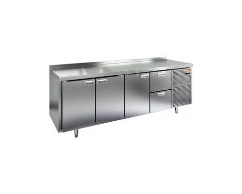 GN 1112/BT стол охл. (-10-18), 3 двери, 2 ящика, 2280х700х850мм, HICOLD RUS