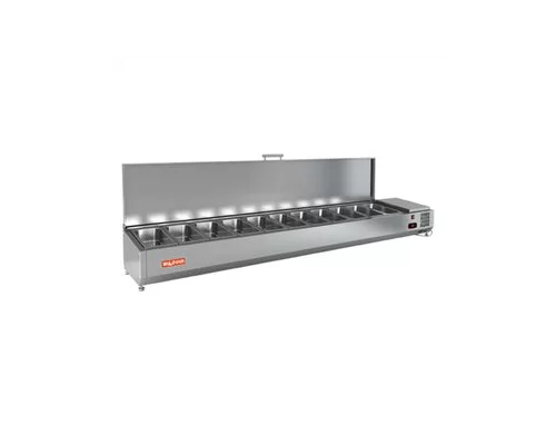 VRTU 2280 1/3 витрина охл.настольная, с крышкой, 2280х385х279 мм, HICOLD RUS