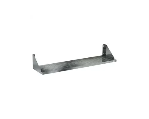 Полка настенная перфорированная ПР-60/30 (нерж. сталь. aisi 430) 600х300х300