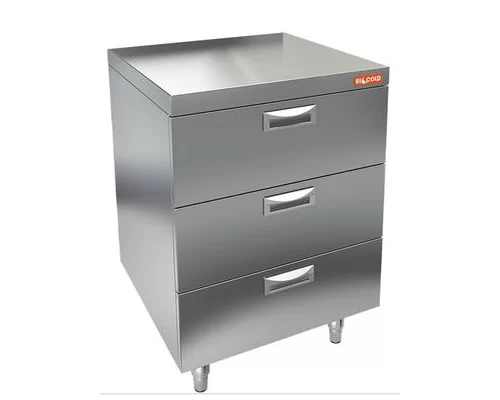 НБМТ 3-6/6 модуль барный тумба с тремя ящиками, 600х600х850мм, HICOLD RUS