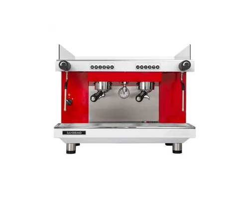 Кофемашина Sanremo Zoe SED (автомат) 2 высокие гр. бело-красная