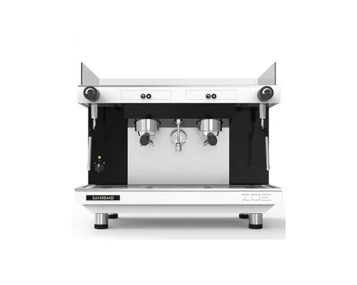 Кофемашина Sanremo Zoe SAP (полуавтомат) 2 высокие гр. бело-чёрная