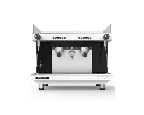 Кофемашина Sanremo Zoe SED (автомат) 2 высокие гр. бело-чёрная
