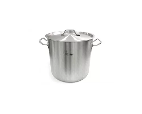 Кастрюля нерж с тройным дном 400х320мм объем 40L ч дв.ручками, арт.101332, VIATTO